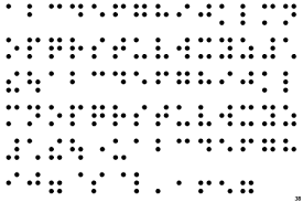 Beispiel einer Braille Extended-Schriftart